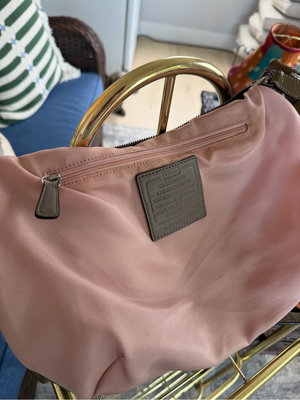 Coach Olive and Tan Leather Shoulder Bag - Picture 3 of 12